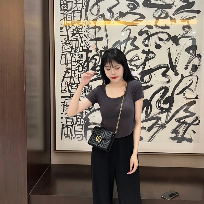 《全新》Gucci marmont woc 馬夢鏈條包 手拿包 斜背包 側背包-5