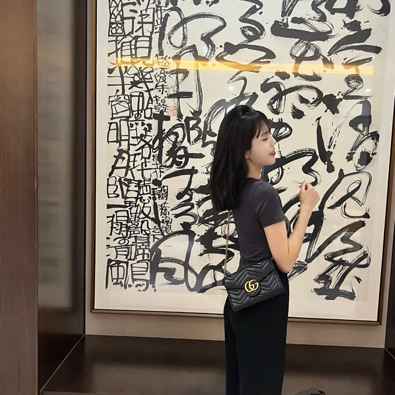 《全新》Gucci marmont woc 馬夢鏈條包 手拿包 斜背包 側背包-6