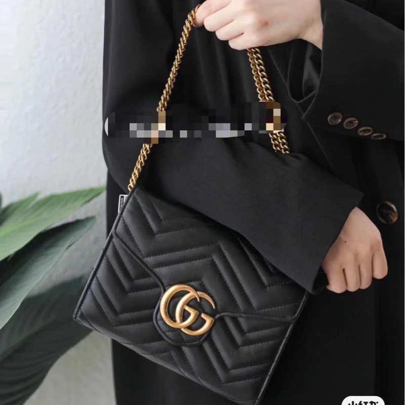 《全新》Gucci marmont woc 馬夢鏈條包 手拿包 斜背包 側背包-9