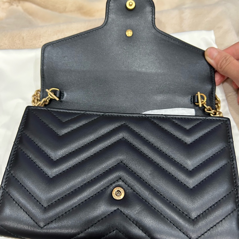 《全新》Gucci marmont woc 馬夢鏈條包 手拿包 斜背包 側背包-10