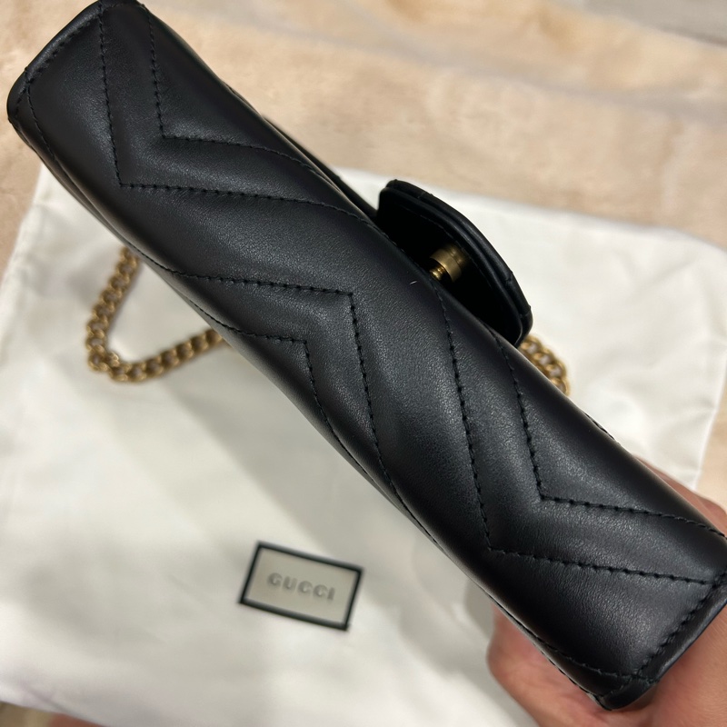 《全新》Gucci marmont woc 馬夢鏈條包 手拿包 斜背包 側背包-14
