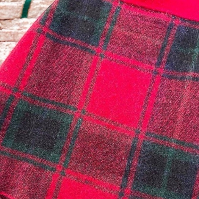 Polo Ralph Lauren 羊駝混紡格紋迷你裙 A字羊駝短裙 XS 155/70A-6