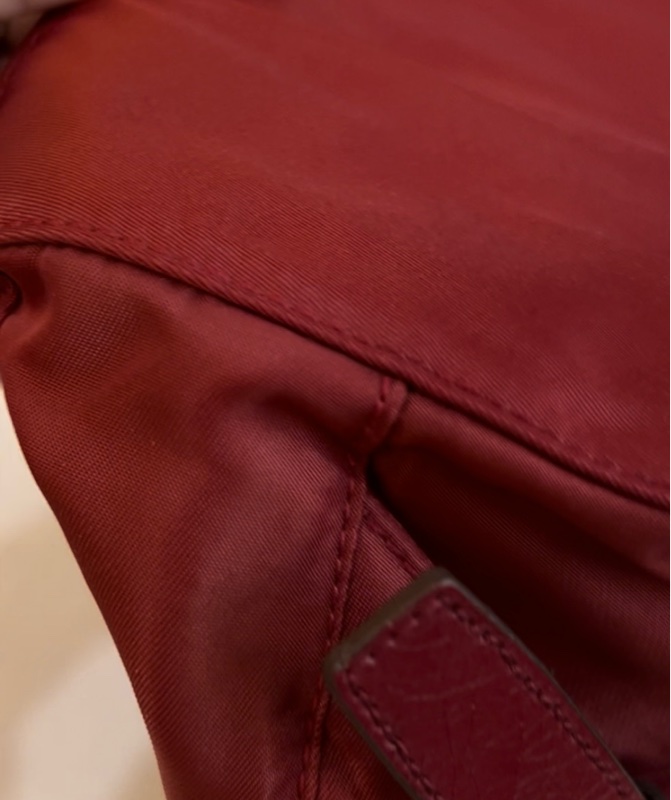 ［二手Prada］經典尼龍後背包_紅-2