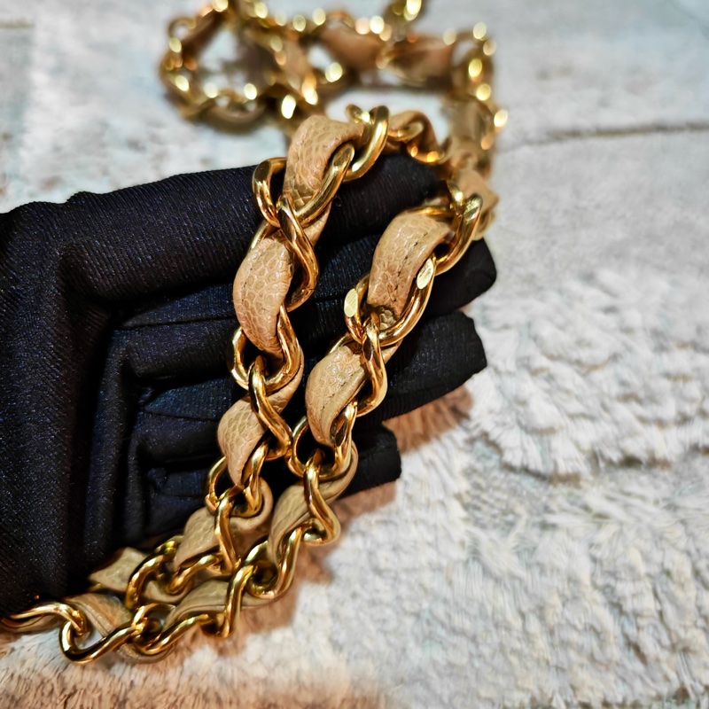 高稀款Chanel 荔枝皮大金扣cf貝嫂包-18