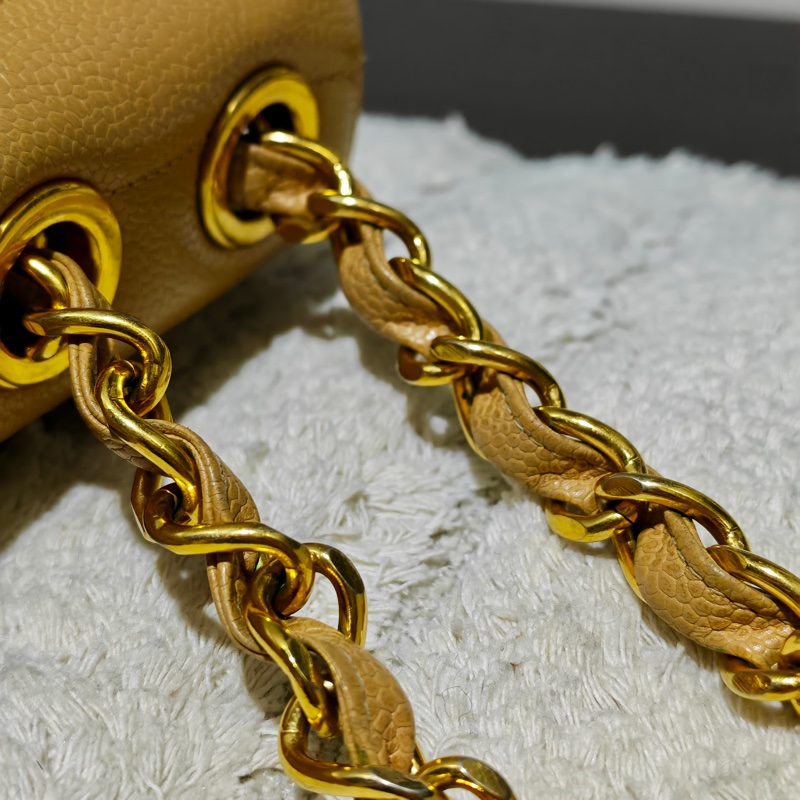 高稀款Chanel 荔枝皮大金扣cf貝嫂包-66