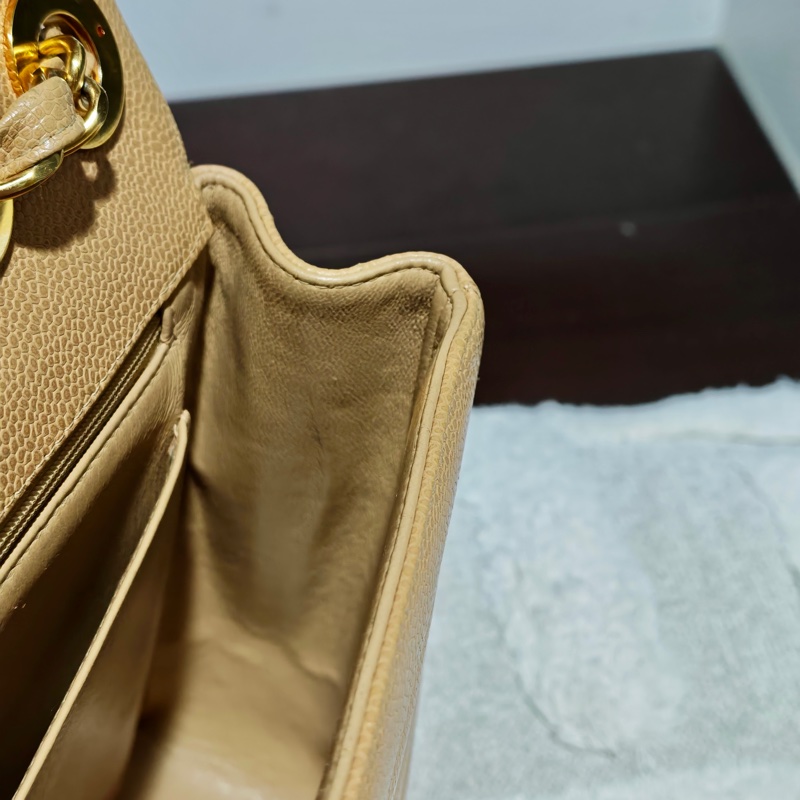 高稀款Chanel 荔枝皮大金扣cf貝嫂包-86