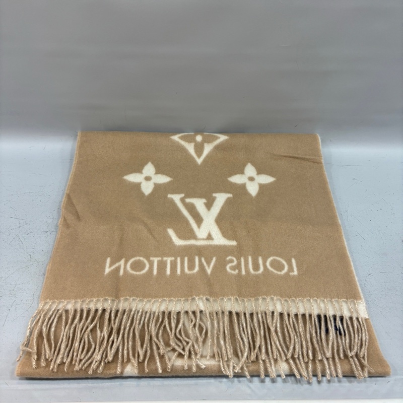 Louis Vuitton M78123駝色雙面Reykjavik圍巾-5