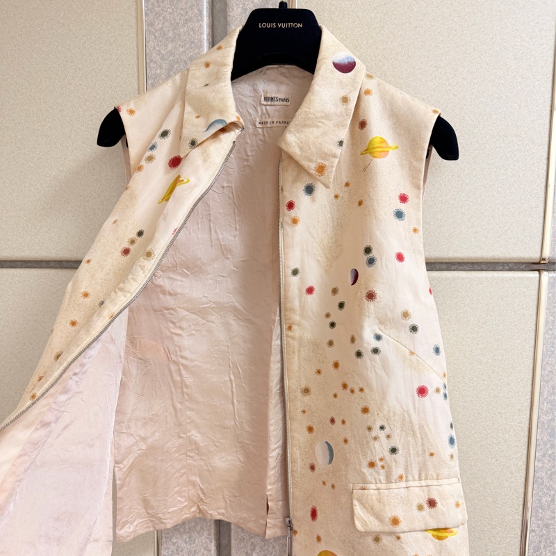 Hermes正品緞面質感背心 S-M適穿 有瑕疵-2