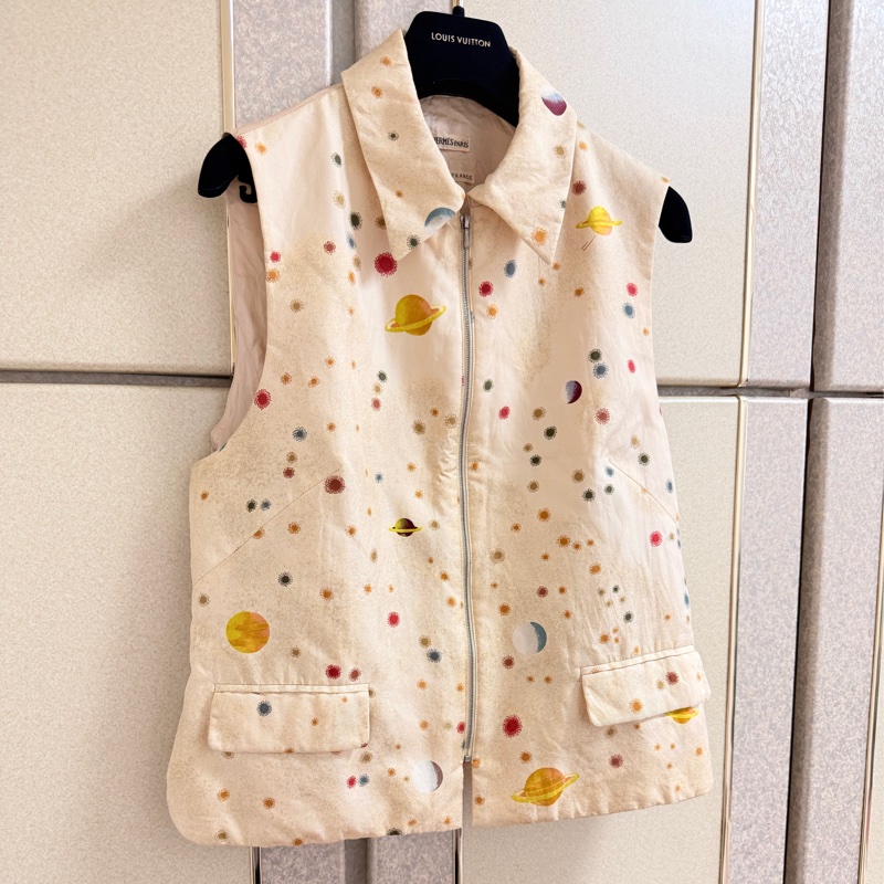 Hermes正品緞面質感背心 S-M適穿 有瑕疵-4