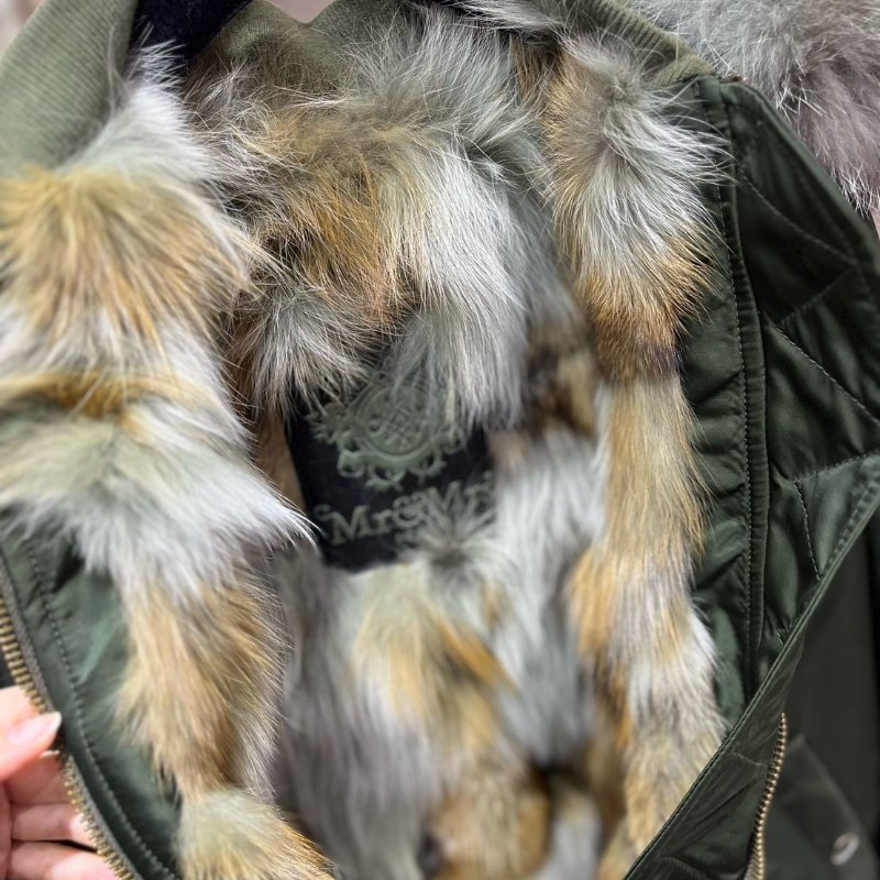 【促銷品】Mr&Mrs Fur 女款 Racoon 皮草領連帽外套/大衣 XXS/S/購買請告知所需尺寸-3