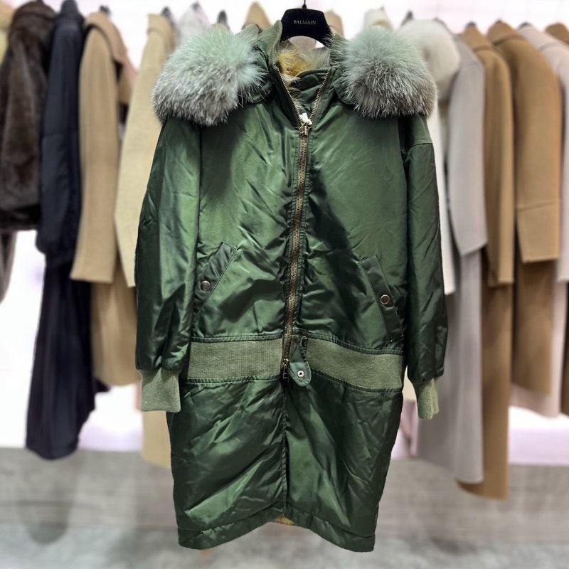 【促銷品】Mr&Mrs Fur 女款 Racoon 皮草領連帽外套/大衣 XXS/S/購買請告知所需尺寸-5