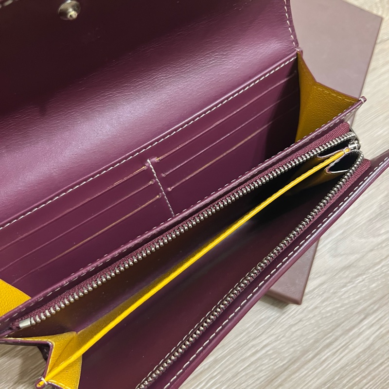 瑞奇二手精品 Goyard 棗紅色 長夾 美品-2