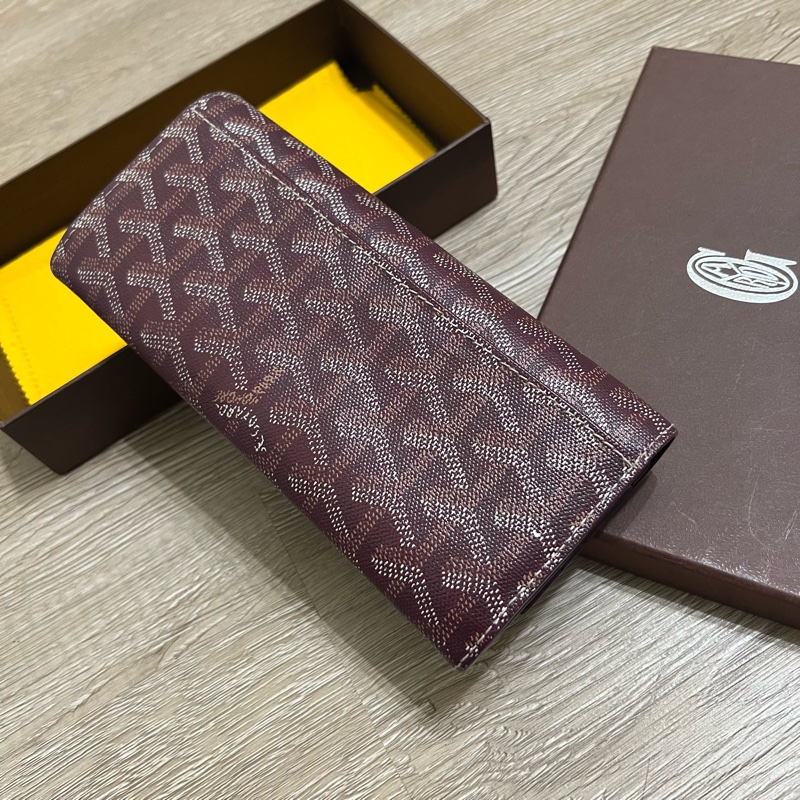 瑞奇二手精品 Goyard 棗紅色 長夾 美品-5