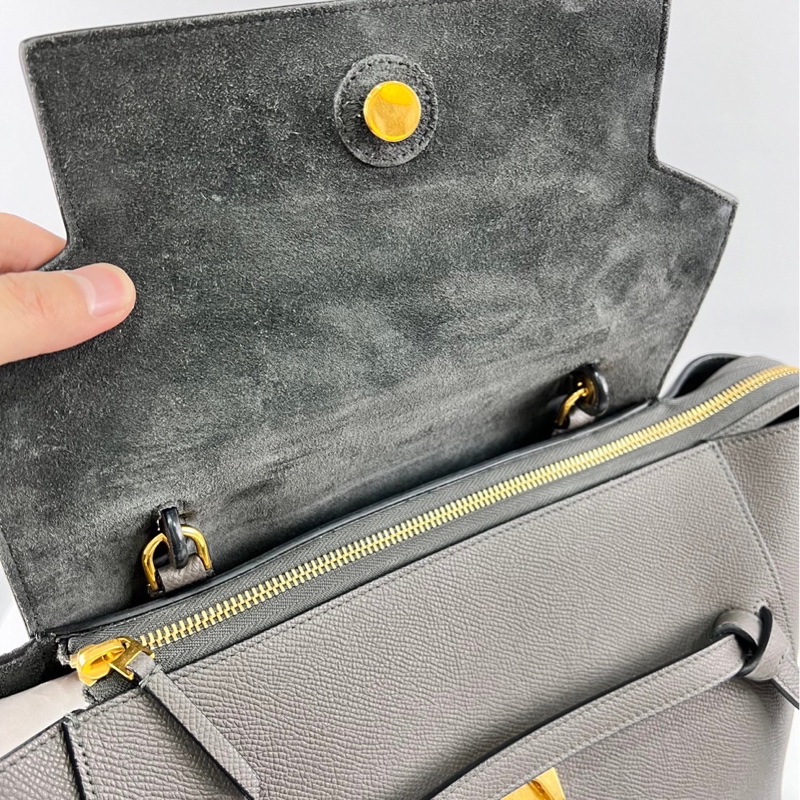 Celine 大象灰 鯰魚包 Beltbag 手提包 肩背包-11