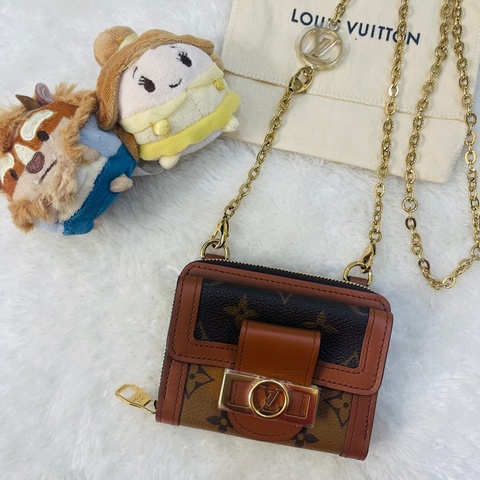 好好看😻超稀有的達芙妮鏈帶錢包 Louis Vuitton Dauphine 迷你鍊帶斜背包 錢包 好用實用的不廢小包