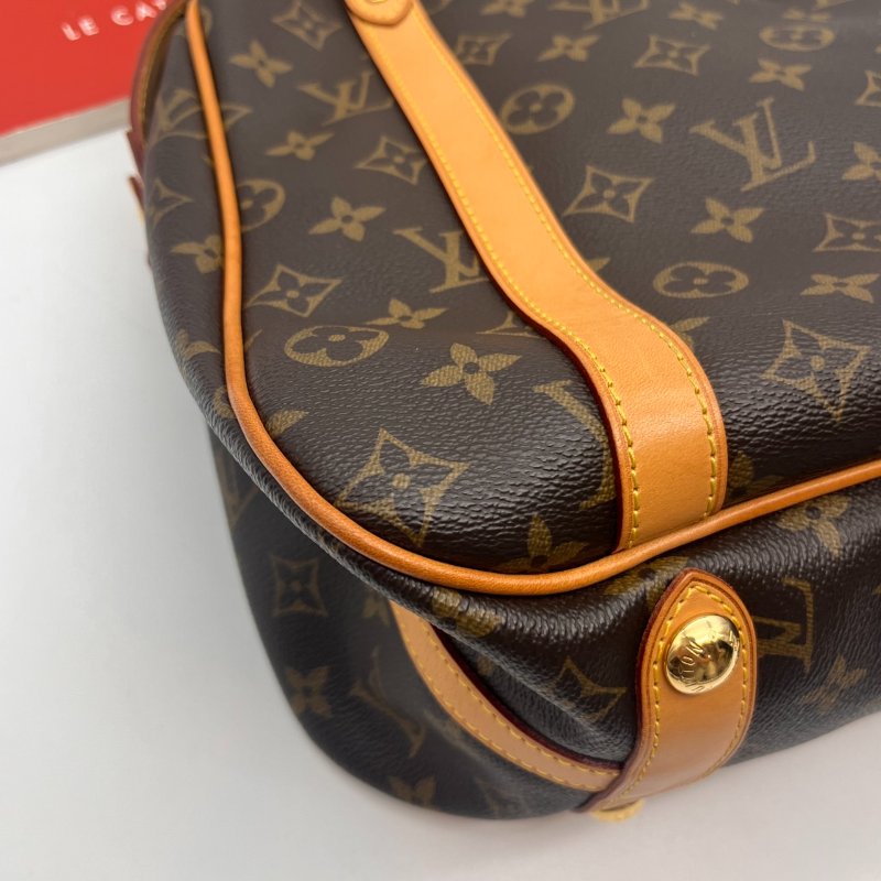 Louis Vuitton LV 老花字紋 曼哈頓 拉鍊肩背包/手提包-2