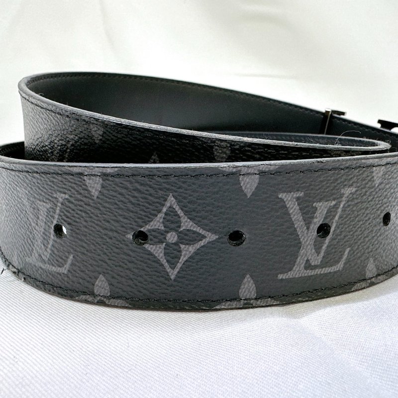 LV Initiales黑花皮帶-2
