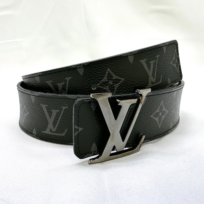 LV Initiales黑花皮帶-3