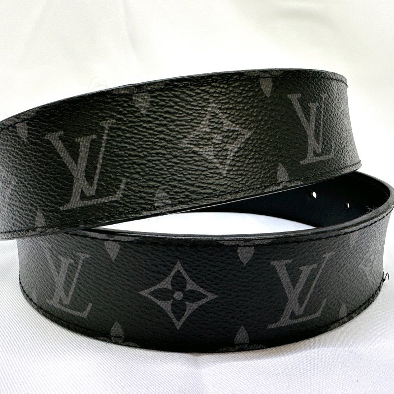 LV Initiales黑花皮帶-4