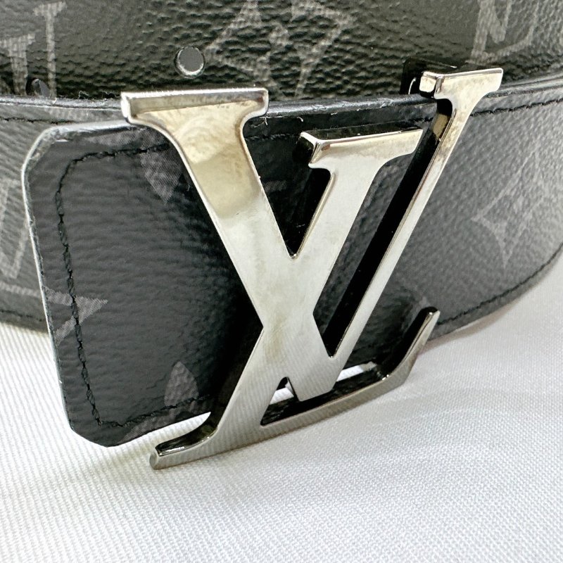 LV Initiales黑花皮帶-7