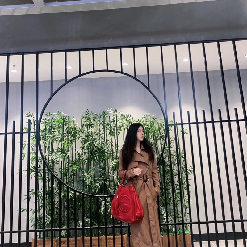 Gucci 282309 SOHO系列紅色小牛皮流蘇側肩包-1