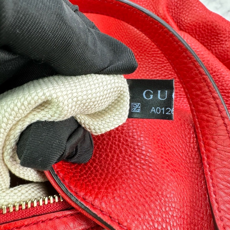 Gucci 282309 SOHO系列紅色小牛皮流蘇側肩包-8