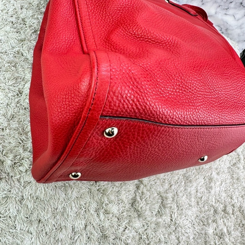 Gucci 282309 SOHO系列紅色小牛皮流蘇側肩包-14