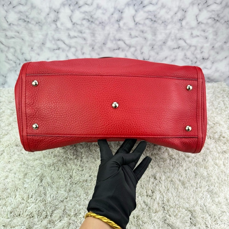 Gucci 282309 SOHO系列紅色小牛皮流蘇側肩包-15