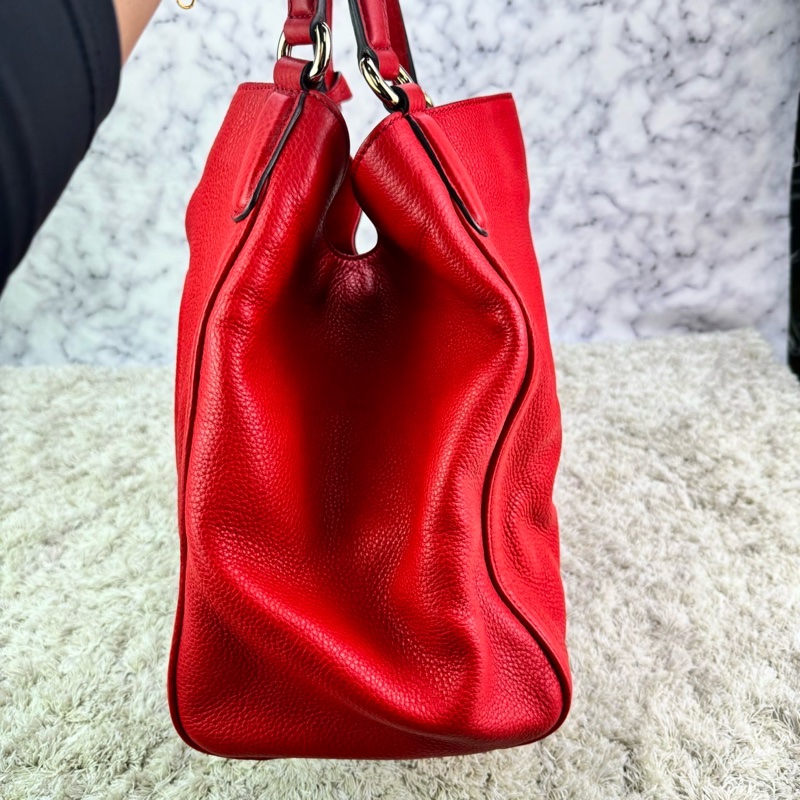 Gucci 282309 SOHO系列紅色小牛皮流蘇側肩包-17