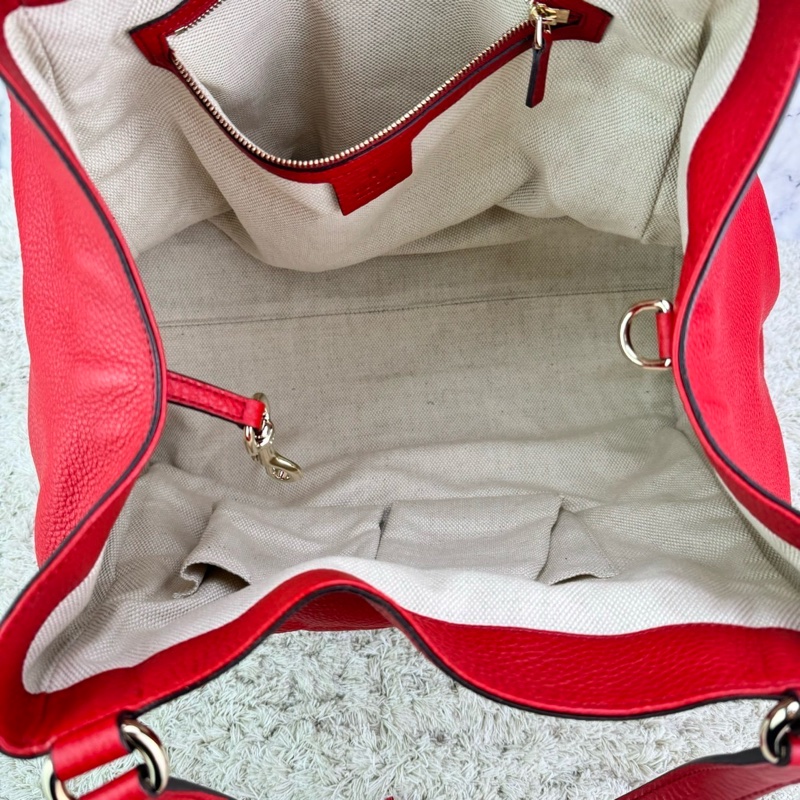 Gucci 282309 SOHO系列紅色小牛皮流蘇側肩包-26