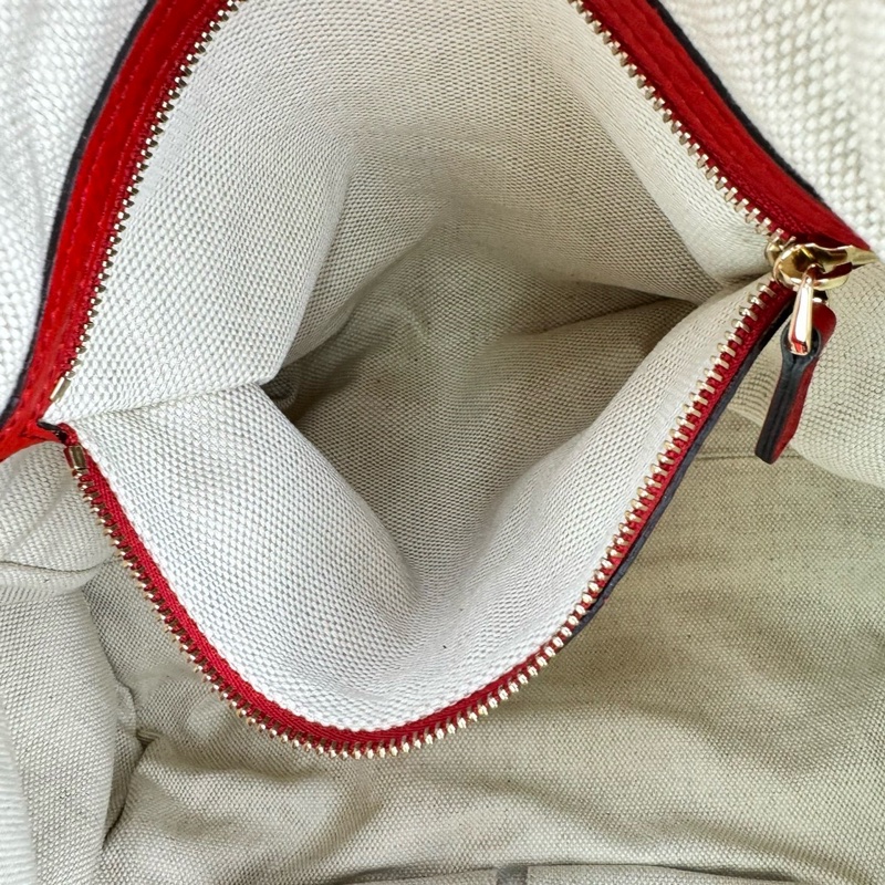 Gucci 282309 SOHO系列紅色小牛皮流蘇側肩包-27