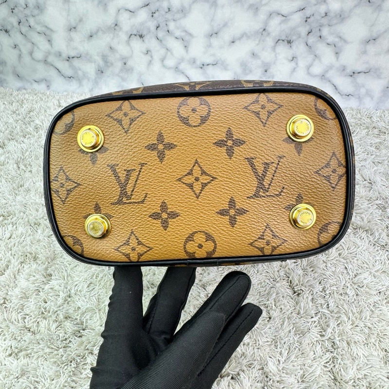 LV M45165 VANITY PM花紋LOG Monogram Reverse帆布拉鍊手提斜背化妝包  ⭕️⭕️晶片款⭕️⭕️-23