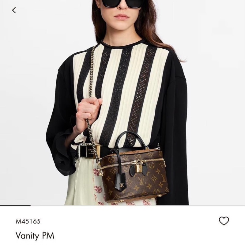 LV M45165 VANITY PM花紋LOG Monogram Reverse帆布拉鍊手提斜背化妝包  ⭕️⭕️晶片款⭕️⭕️-37