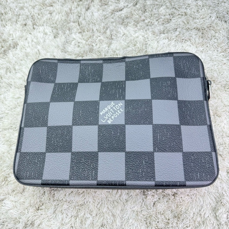 LV 3D打印 黑格三合一TRIO單肩 /斜背包 郵差包 ⭕️臺灣專櫃大全配⭕️晶片款⭕️-5