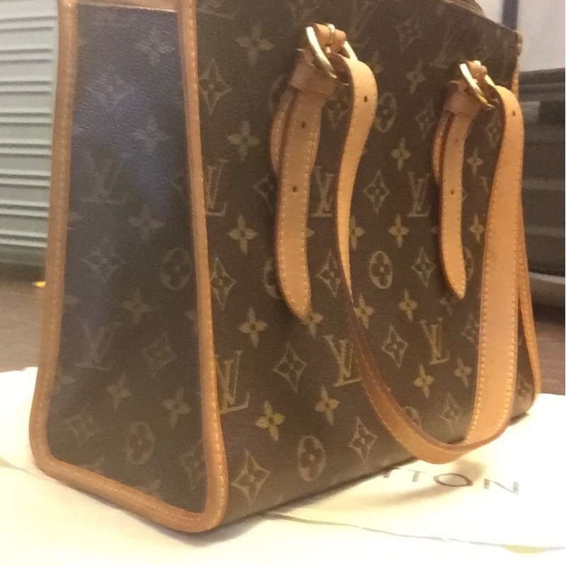 中古Louis Vuitton 路易威登 Popincourt 老花 肩背 托特包-6