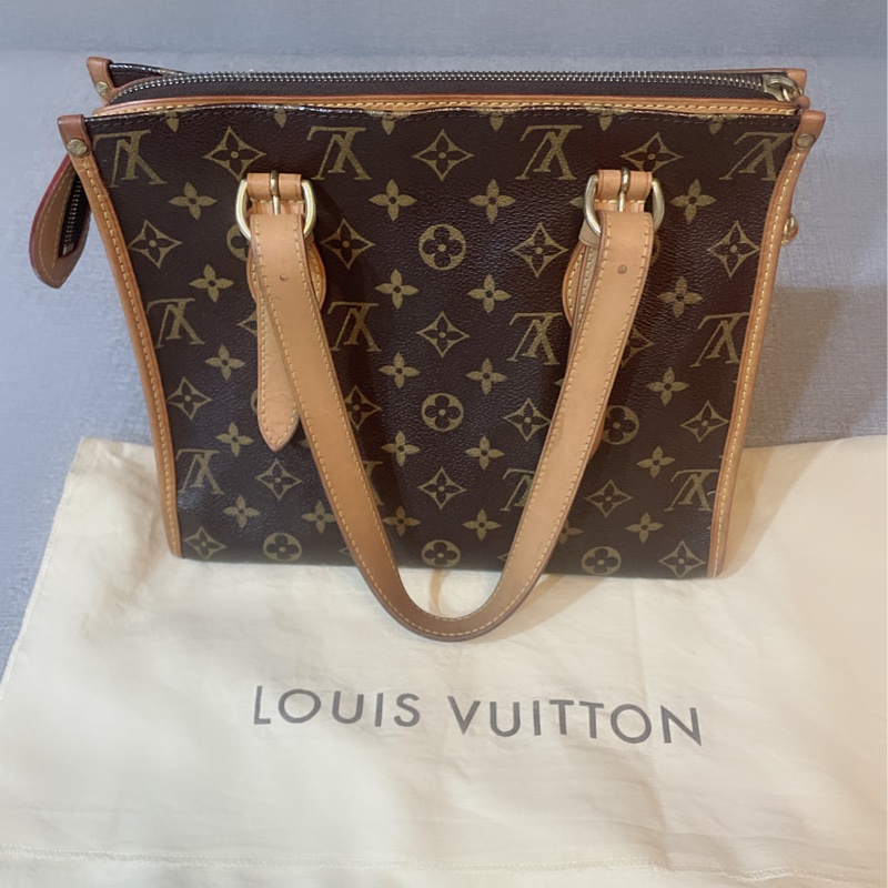 中古Louis Vuitton 路易威登 Popincourt 老花 肩背 托特包-7