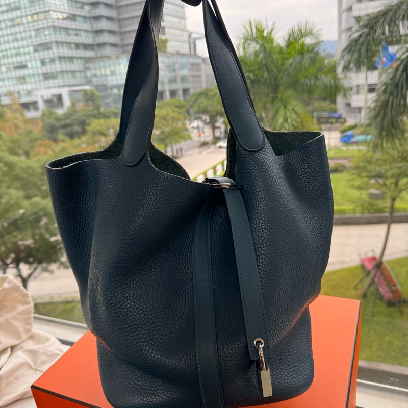 客訂—李佩甄精品愛馬仕 Hermes Picotin Lock 26 大尺寸  /藍-5