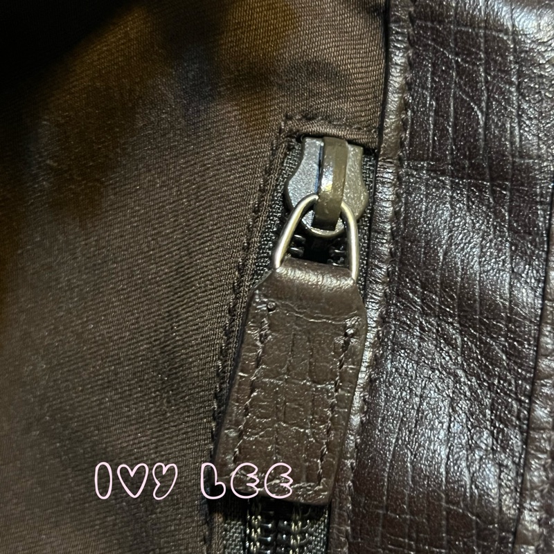 GUCCI 經典PVC防水扣式橫式購物包 托特包 大 咖邊 114595 二手精品-5