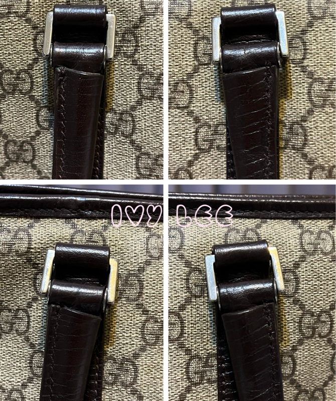 GUCCI 經典PVC防水扣式橫式購物包 托特包 大 咖邊 114595 二手精品-13