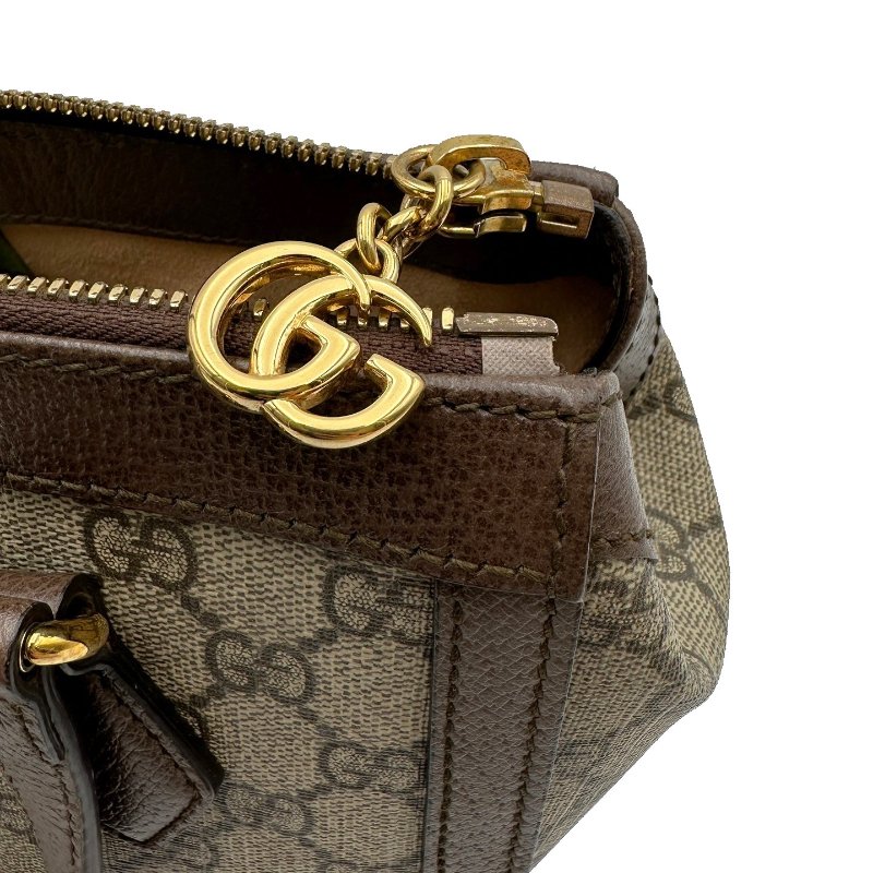 GUCCI Ophidia 老花帆布托特包 - 小號烏木色-7