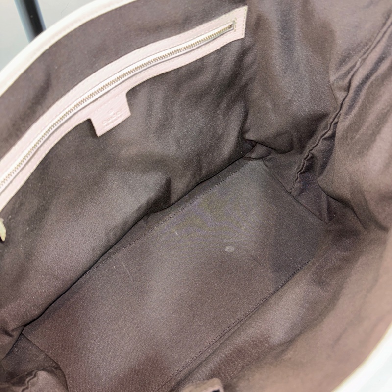 Gucci 139260緹花布白黃織帶Sherry Line托特包-13