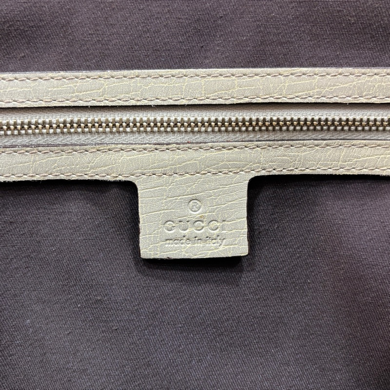 Gucci 139260緹花布白黃織帶Sherry Line托特包-19