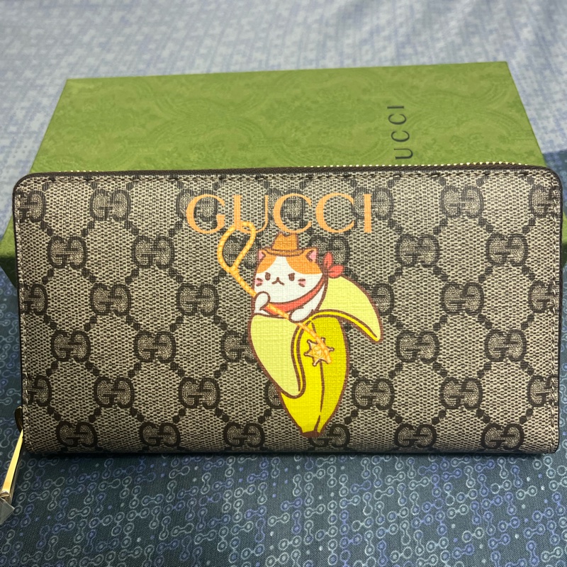Gucci 香蕉貓咪長夾-0