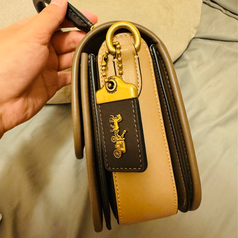 二手 coach ROGUE 頂部提把撞色手袋 側背 手提-13