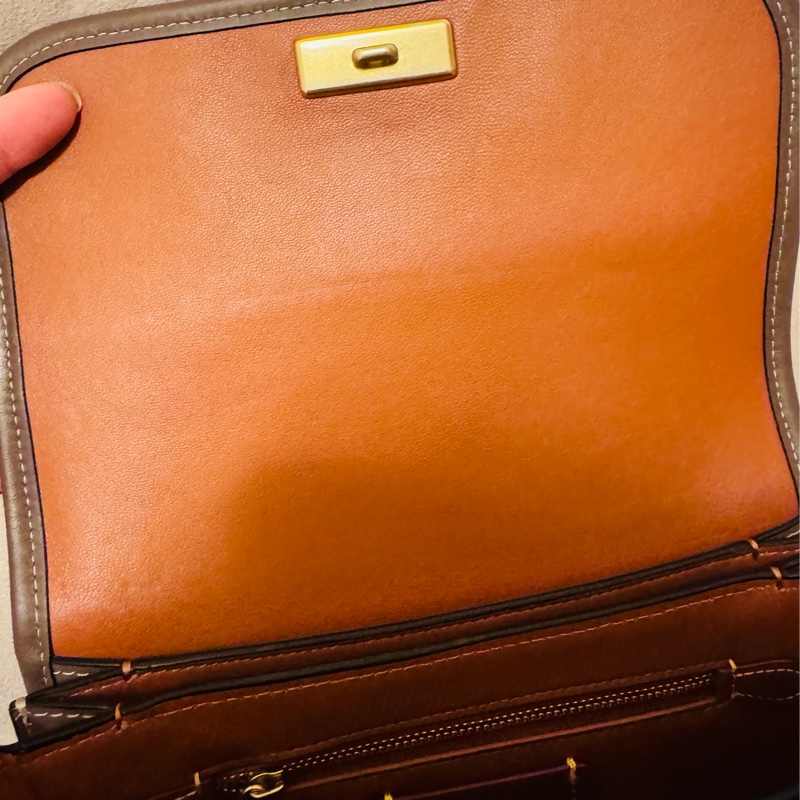 二手 coach ROGUE 頂部提把撞色手袋 側背 手提-11
