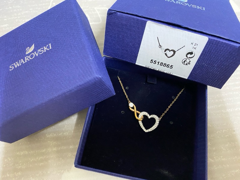 SWAROVSKI Infinity Heart 鍍多色愛無限心形項鏈  (Swarovski Infinity)-0