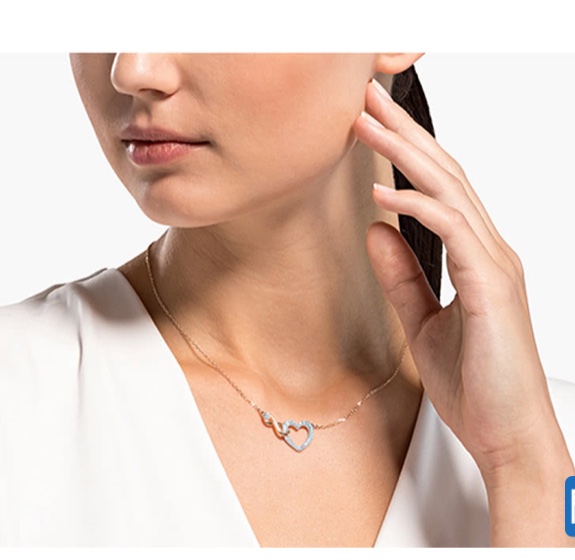 SWAROVSKI Infinity Heart 鍍多色愛無限心形項鏈  (Swarovski Infinity)-4