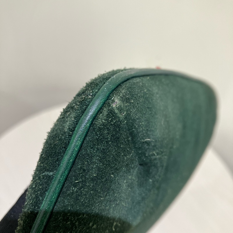 Gucci 中古綠色絨皮側背包-6