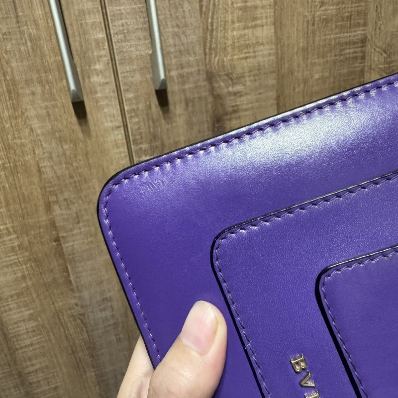 寶格麗 蛇頭包 風琴包 紫色-19