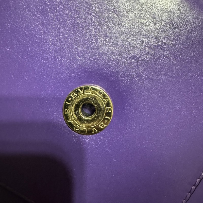 寶格麗 蛇頭包 風琴包 紫色-27